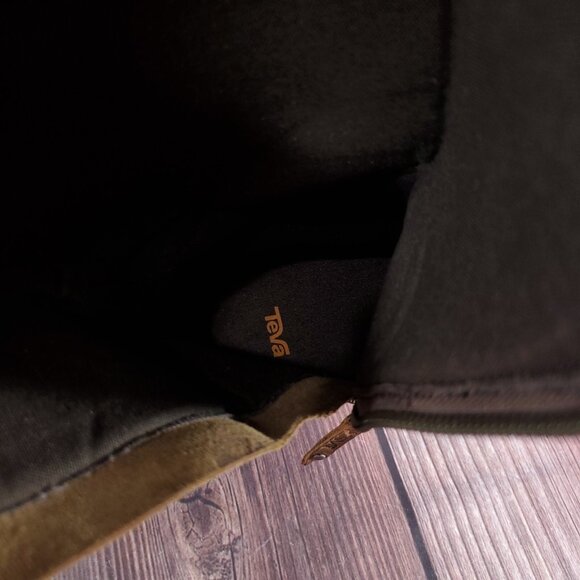 Teva Womens 7.5 De La Vina Dos Tall Boots Brown Leather Zip Waterproof 1017143 - Picture 12 of 15